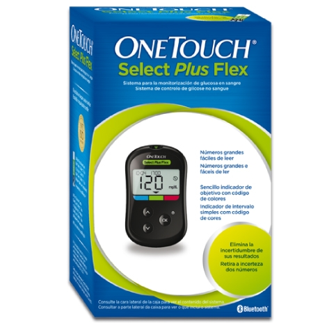 El medidor de glucosa OneTouch® Select Plus Flex™ indica el nivel de glucosa en la sangre dentro de los rangos establecidos