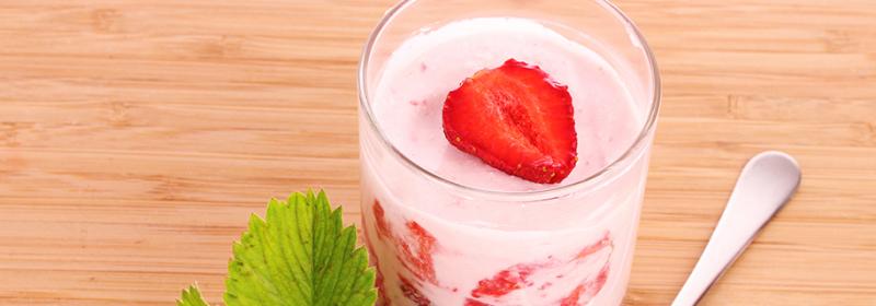 Receta de Postre Helado de Frutilla