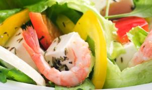 Ensalada para Diabéticos: Legumbres y Camarón