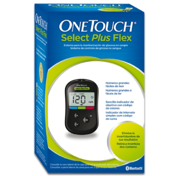El medidor de glucosa OneTouch® Select Plus Flex™ indica el nivel de glucosa en la sangre dentro de los rangos establecidos